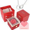 Preserved Eternal Rose Necklace Gift Set