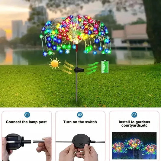 Solar Fireworks Garden Lamp