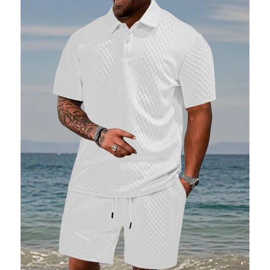 Diamond Pattern Short Sleeve Set