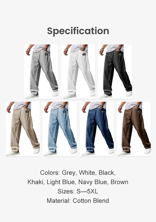 Breathable Straight-Leg Trousers