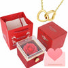 Preserved Eternal Rose Necklace Gift Set
